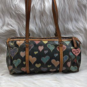 Authentic Dooney & Bourke CC Hearts Shoulder Bag